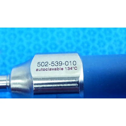 Silver metallic stryker ideal eyes 5mm autoclavable endoscope with engraved serial number and autoclave marking