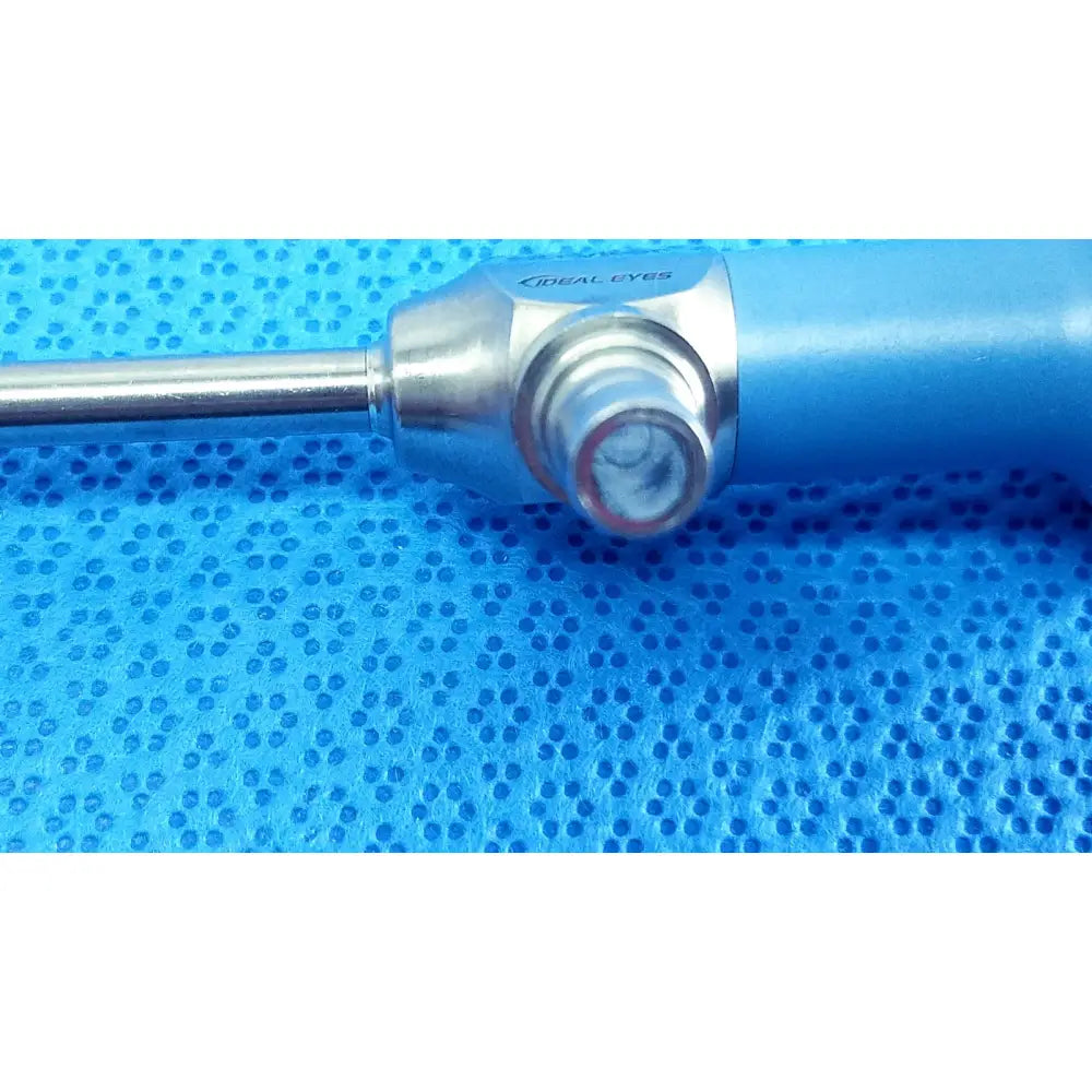 Blue-handled ideal eyes 5mm autoclavable endoscope with metallic shaft and silver joint for medical use