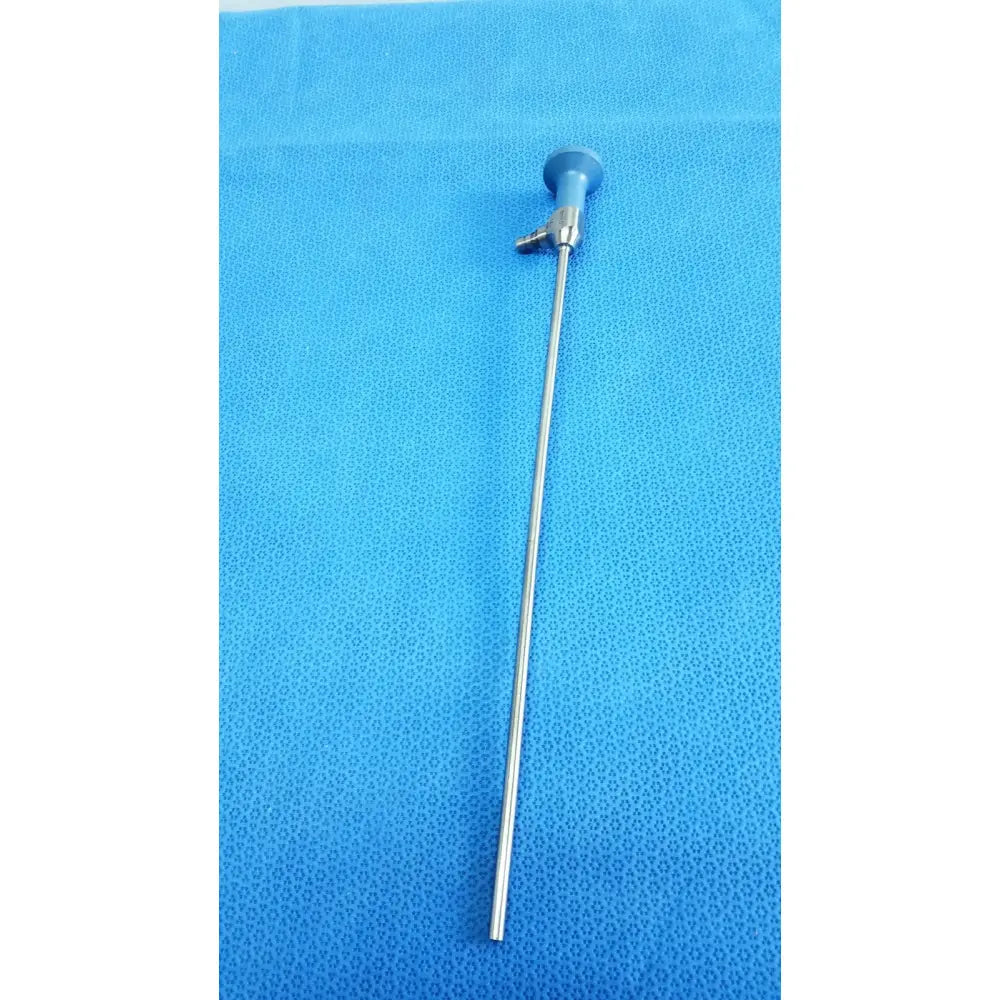 Silver surgical endoscope with blue handle and metallic joints ideal eyes 5mm autoclavable for medical use