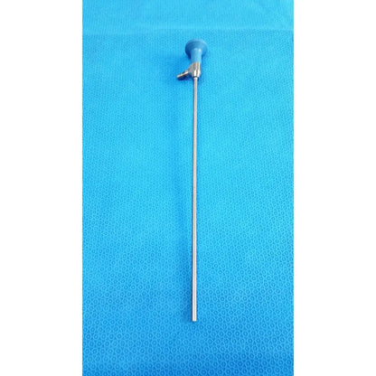Blue-handled stryker ideal eyes 5mm 0 degree autoclavable endoscope with long slender metallic shaft
