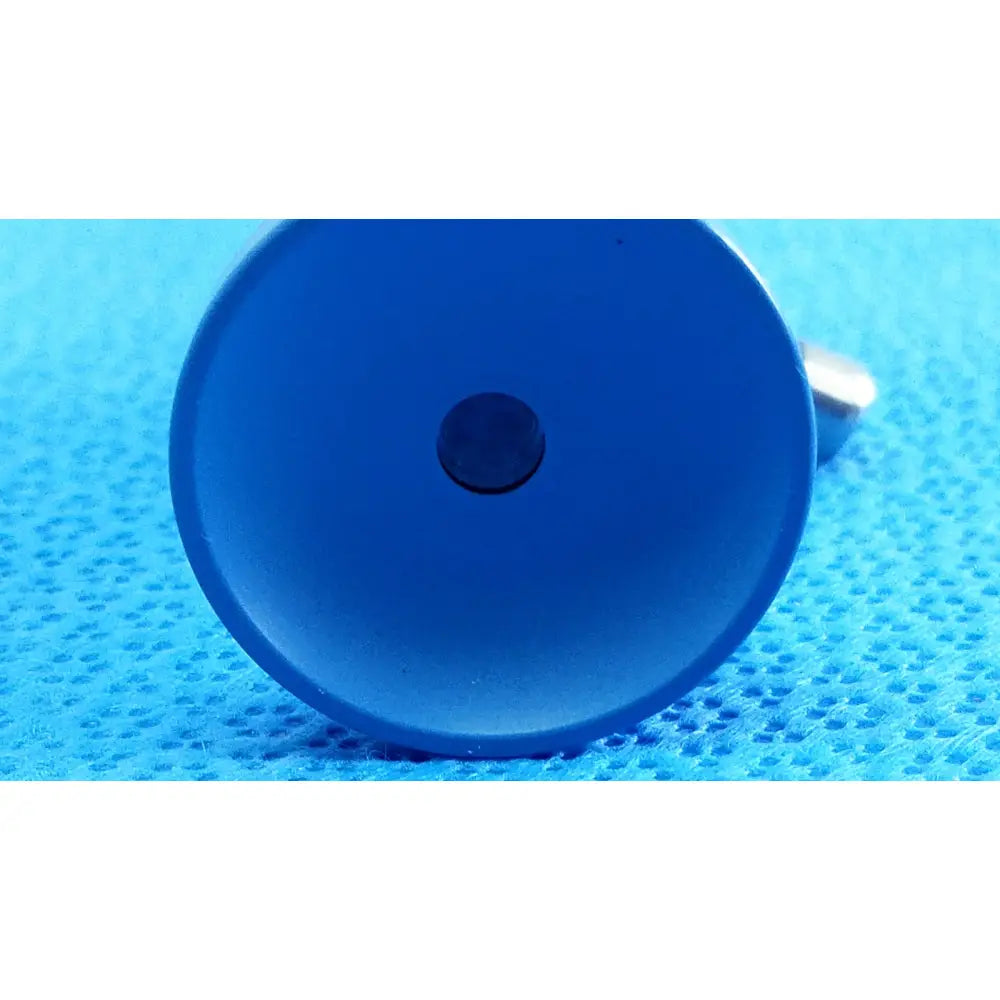 Blue plastic funnel with central hole compatible with stryker ideal eyes 5mm autoclavable endoscope product accessory
