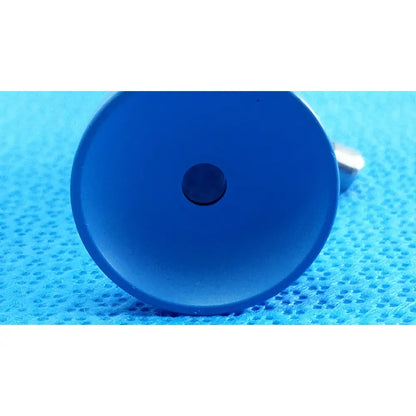 Blue plastic funnel with central hole compatible with stryker ideal eyes 5mm autoclavable endoscope product accessory