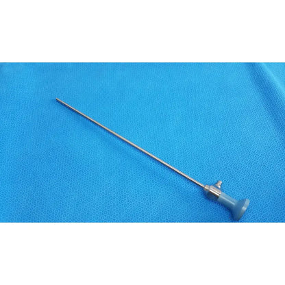 Silver surgical endoscope with gray handle and metallic joint ideal eyes 5mm autoclavable for precision use