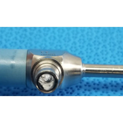 Silver metallic ideal eyes 5mm autoclavable endoscope with light blue handle and hexagonal marked head by stryker