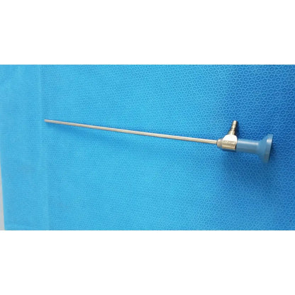 Silver surgical endoscope with blue handle and metallic joints stryker ideal eyes 5mm 30° autoclavable endoscope