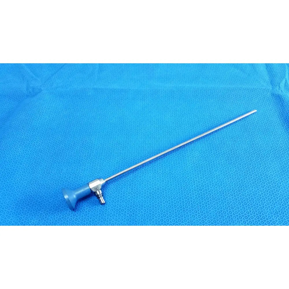 Blue-handled stryker ideal eyes 5mm 30° autoclavable endoscope with long slender metallic shaft for surgical use