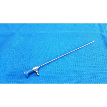 Blue-handled stryker ideal eyes 5mm 30° autoclavable endoscope with long slender metallic shaft for surgical use