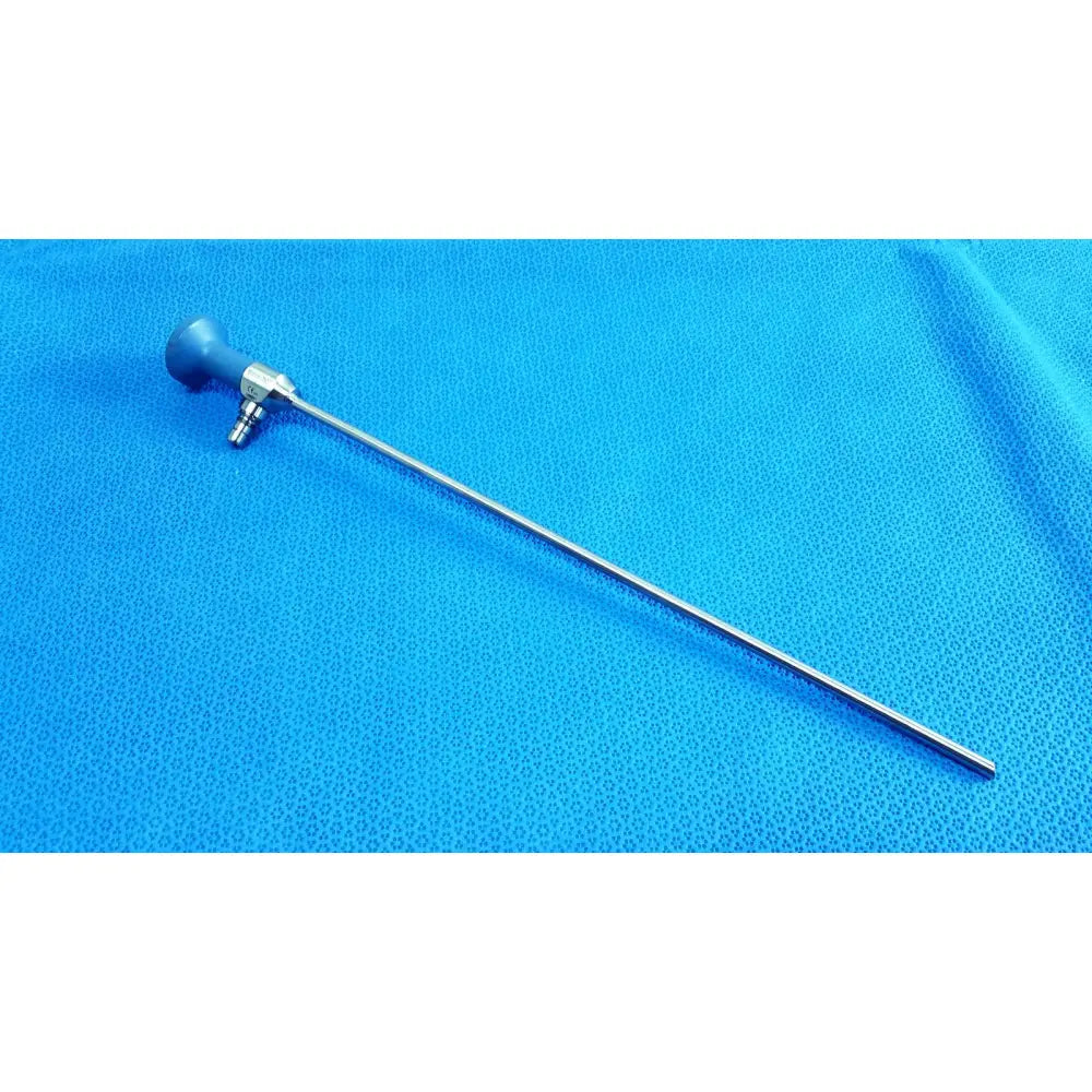 Blue-handled ideal eyes 5mm autoclavable endoscope with slender metallic shaft for precision surgical use