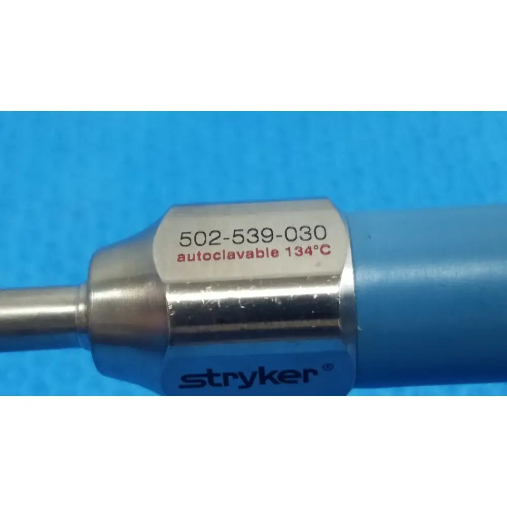 Stryker ideal eyes 5mm 30 degree autoclavable endoscope with metallic shaft blue handle and 134c sterilization label