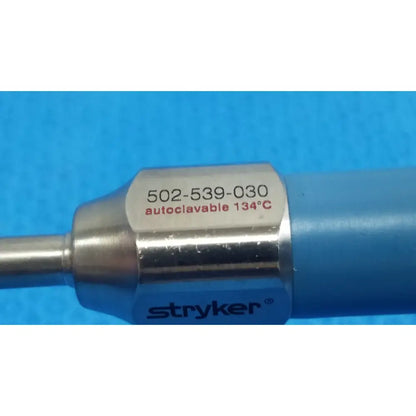 Stryker ideal eyes 5mm 30 degree autoclavable endoscope with metallic shaft blue handle and 134c sterilization label