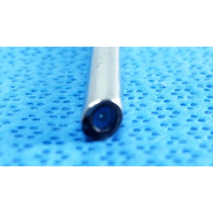 Silver cylindrical Stryker ideal eyes 5mm 30 degree autoclavable endoscope with blue-tinted lens at tip