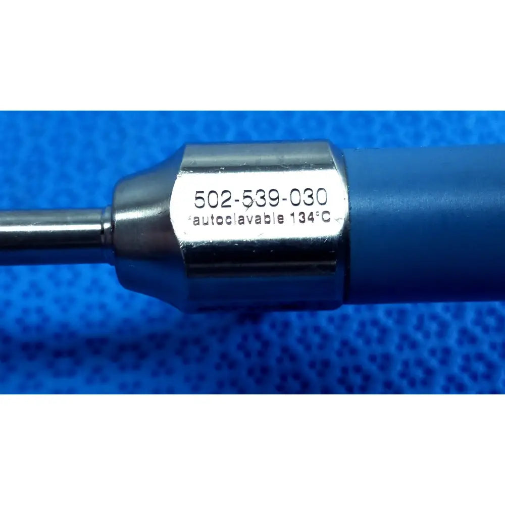 Blue-handled stryker ideal eyes 5mm 30 degree autoclavable endoscope with metallic hexagonal shaft and engraved serial number