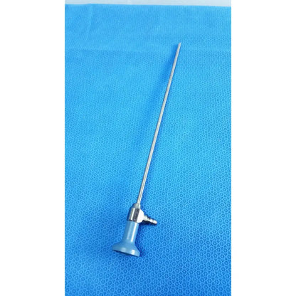 Silver surgical endoscope with blue handle and metallic joints stryker ideal eyes 5mm 30° autoclavable endoscope
