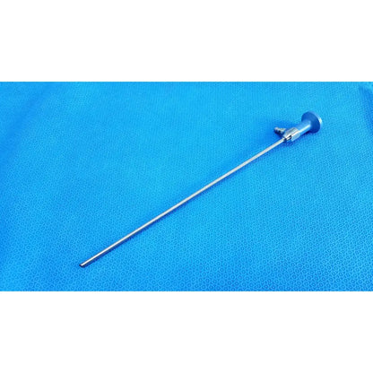 Silver surgical endoscope with blue-handled control knob for stryker ideal eyes 5mm autoclavable use