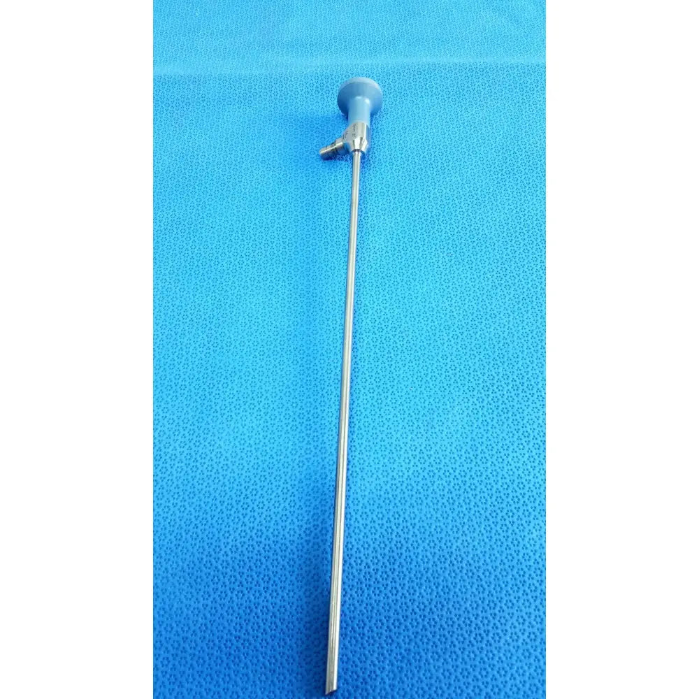 Blue-handled ideal eyes 5mm surgical endoscope with long slender metallic shaft for autoclavable medical use