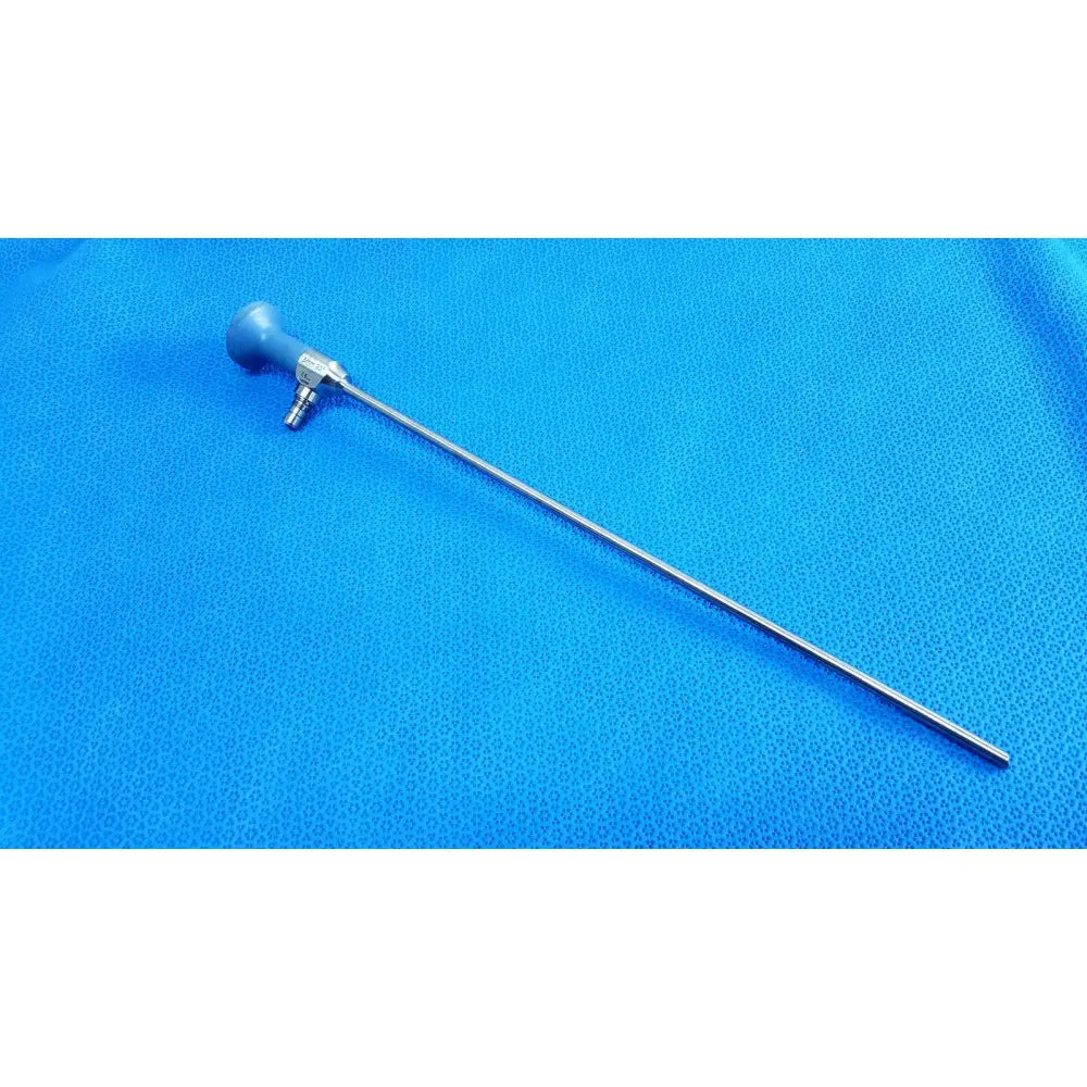Silver surgical endoscope with blue ergonomic handle and metallic joints stryker ideal eyes 5mm 30° autoclavable