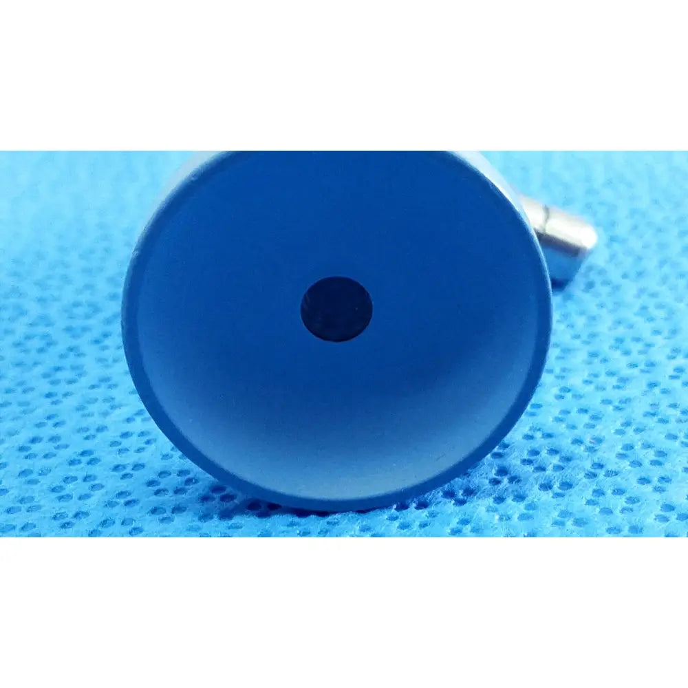 Blue silicone funnel with central hole compatible with stryker ideal eyes 5mm autoclavable endoscope accessory