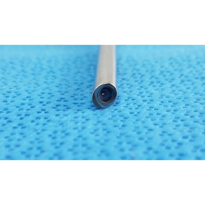 Silver-colored cylindrical autoclavable endoscope with circular lens tip ideal eyes 5mm by stryker