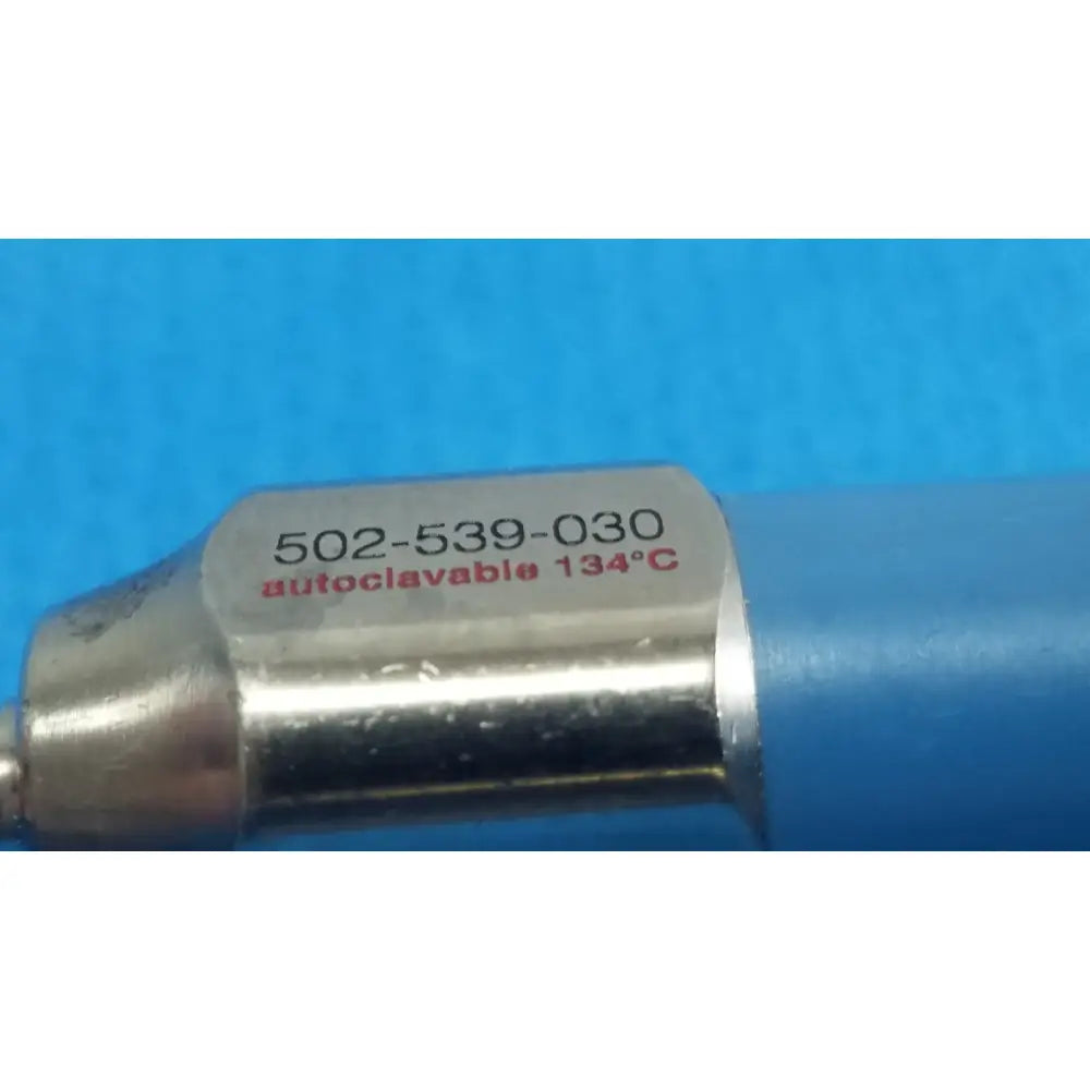Silver metallic cylindrical stryker ideal eyes 5mm 30 degree autoclavable endoscope with serial number engraving