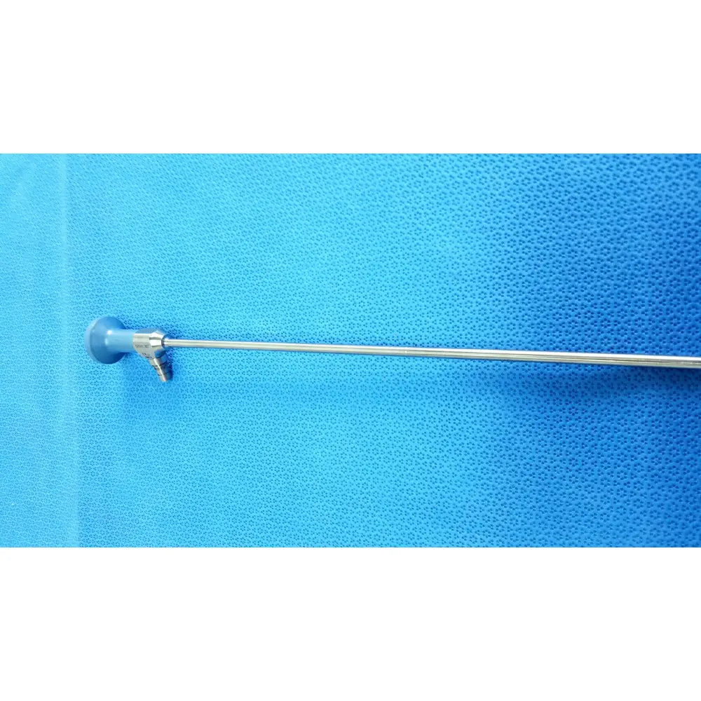 Silver surgical endoscope with blue handle and metallic joints ideal eyes 5mm 30 degree autoclavable by Stryker