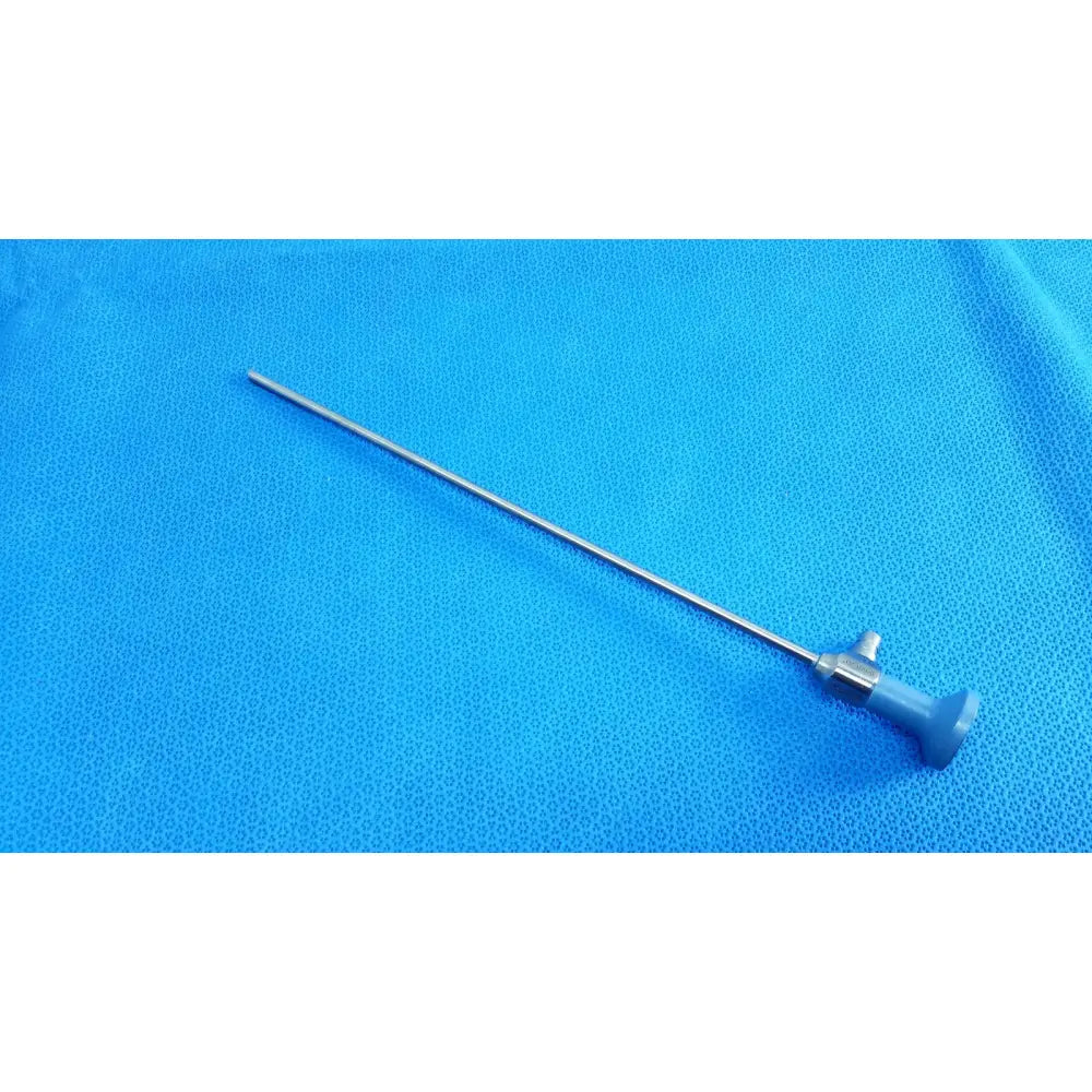 Silver ideal eyes 5mm autoclavable endoscope with blue ergonomic handle and metallic shaft by stryker