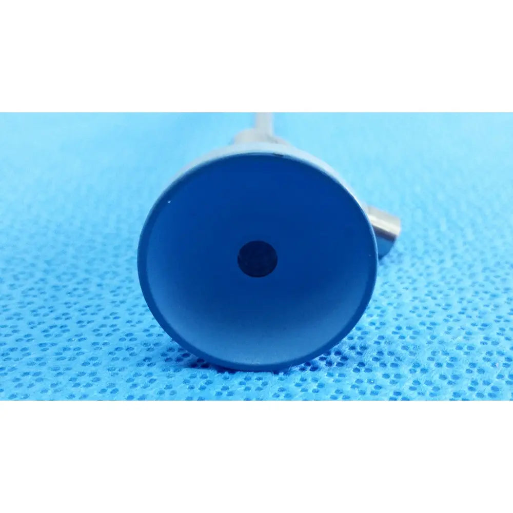 Blue plastic funnel with central hole and metallic stem for stryker ideal eyes 5mm 30 degree autoclavable endoscope