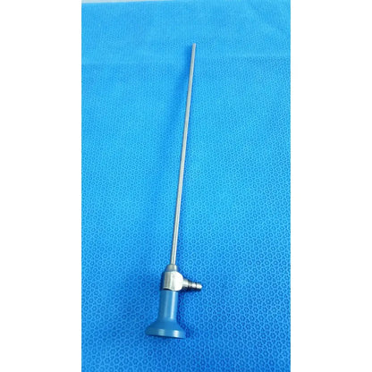 Silver surgical endoscope with blue handle and metallic joints ideal eyes 5mm autoclavable for precision use