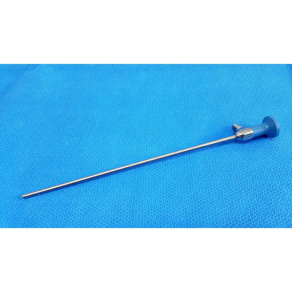 Silver surgical endoscope with blue ergonomic handle and metallic joints stryker ideal eyes 5mm autoclavable model 896333
