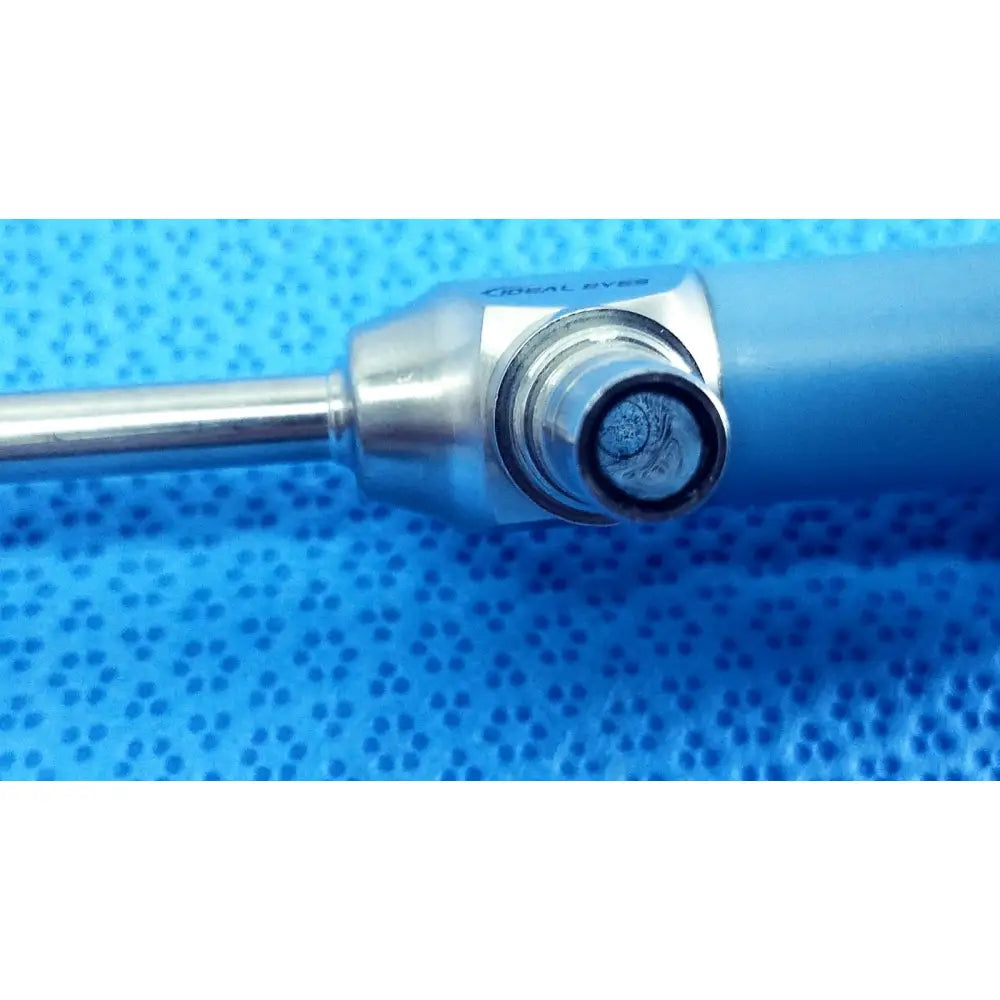 Blue-handled stryker ideal eyes 5mm 30° autoclavable endoscope with metallic body and clear lens at tip