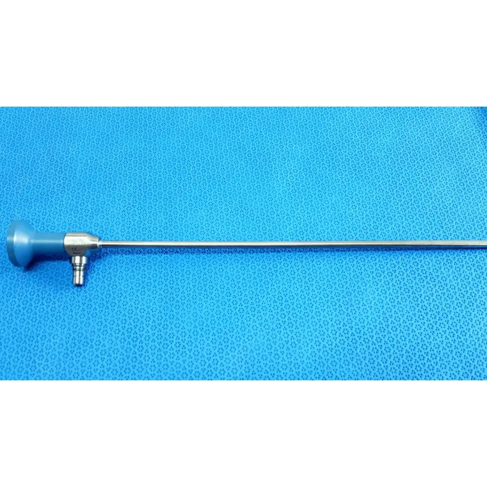 Silver surgical endoscope with blue-gray handle and metallic shaft ideal eyes 5mm autoclavable for medical use