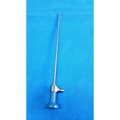 Silver surgical endoscope with blue handle and metallic joints ideal eyes 5mm autoclavable for medical use