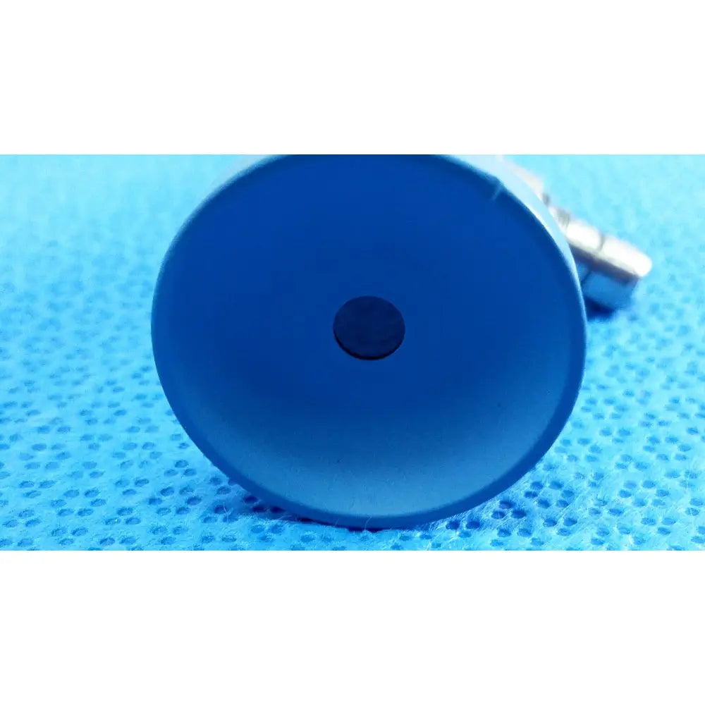 Blue circular silicone base with central black magnetic disc for stryker ideal eyes 5mm autoclavable endoscope