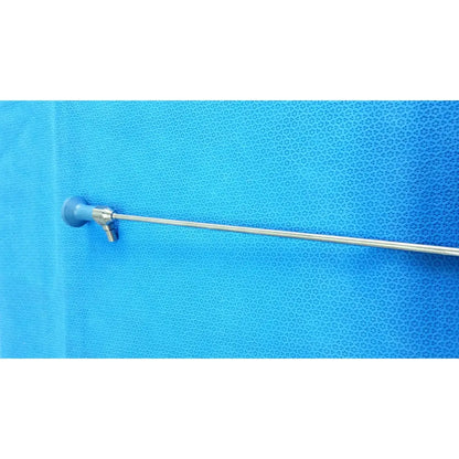 Silver ideal eyes 5mm autoclavable endoscope with blue-handled tip and metallic shaft for surgical use