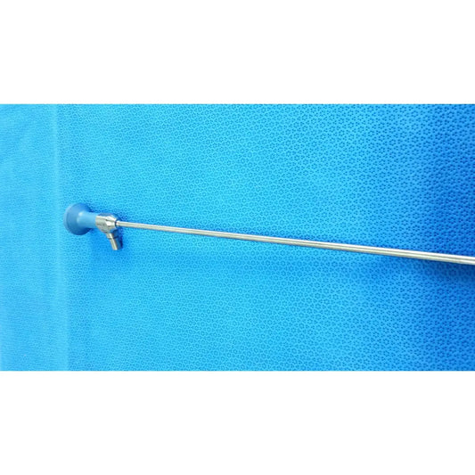 Silver ideal eyes 5mm autoclavable endoscope with blue-handled tip and metallic shaft for surgical use