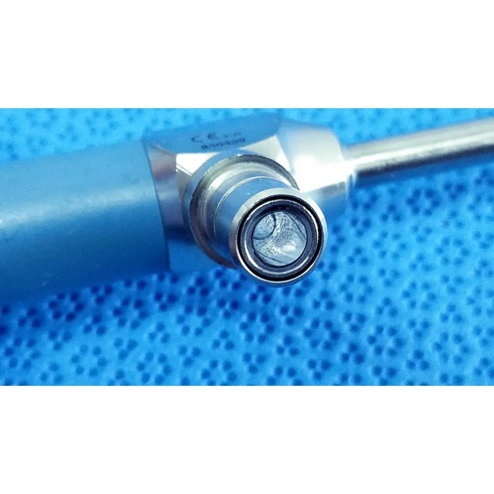 Silver surgical endoscope ideal eyes 5mm with blue protective sleeve and clear lens tip autoclavable for medical use