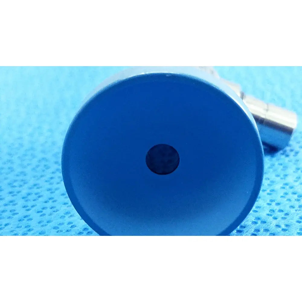 Blue cylindrical autoclavable medical device with central hole ideal eyes 5mm endoscope by Stryker