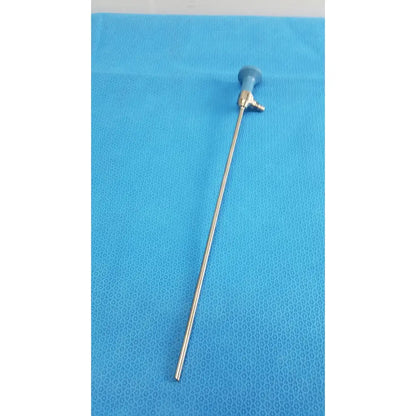 Silver surgical ideal eyes 5mm endoscope with blue ergonomic handle and brass joints for medical use