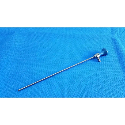 Silver surgical endoscope with blue handle and metallic joints ideal eyes 5mm autoclavable by Stryker model 502-539-030