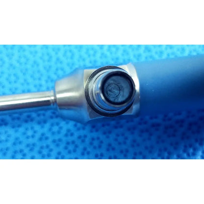 Blue-handled ideal eyes 5mm autoclavable endoscope with metallic hexagonal joint and cylindrical shaft by stryker