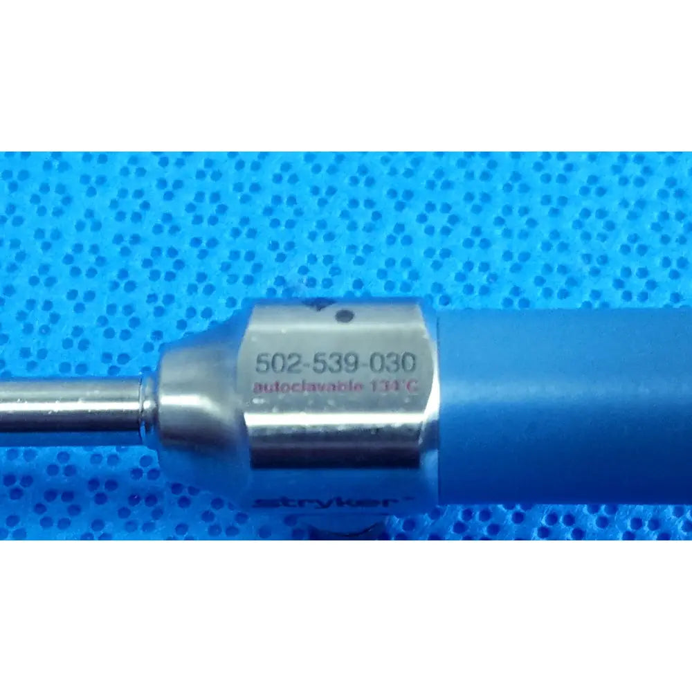 Stryker ideal eyes 5mm endoscope with metallic shaft and blue ergonomic handle autoclavable to 134°C
