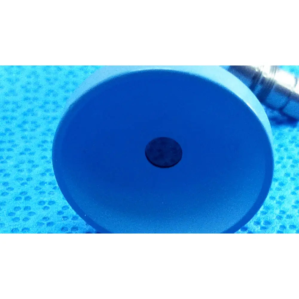 Blue circular silicone base with small dark central disc on the back side of stryker ideal eyes 5mm autoclavable endoscope