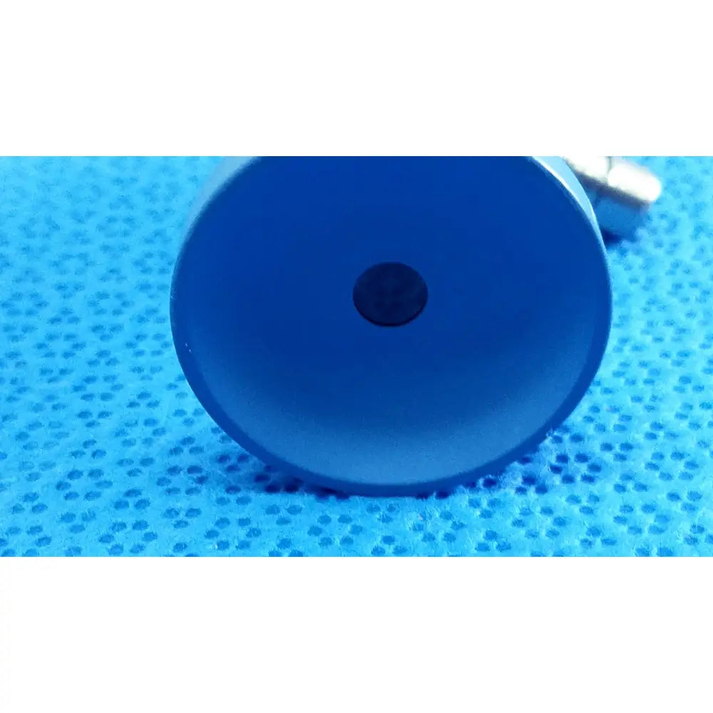 Blue matte cylindrical ideal eyes 5mm autoclavable endoscope with small dark circular indentation center view