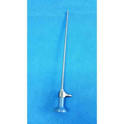 Silver surgical endoscope with blue handle and metallic joints stryker ideal eyes 5mm 30° autoclavable endoscope