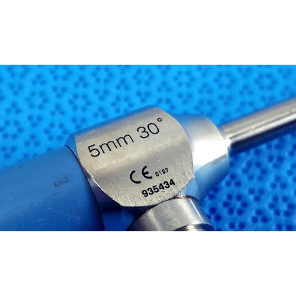Silver ideal eyes 5mm 30 degree autoclavable endoscope with blue handle and ce certification engraving by Stryker