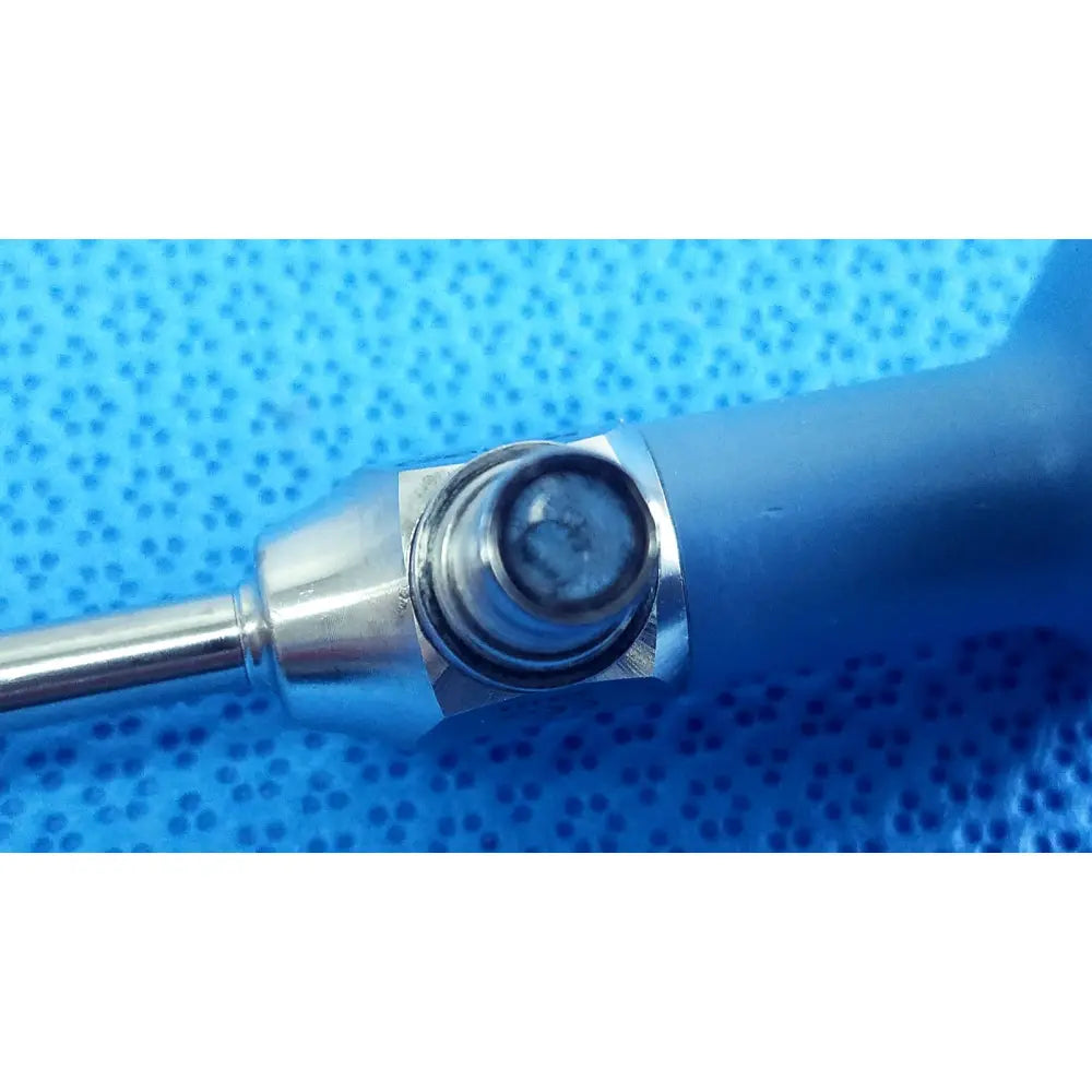 Blue-handled stryker ideal eyes 5mm autoclavable endoscope with metallic shaft and dark-tinted lens tip