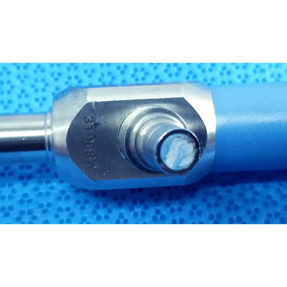 Blue-handled stryker 10mm 0° autoclavable laparoscope with metallic hexagonal connector and engraved serial number