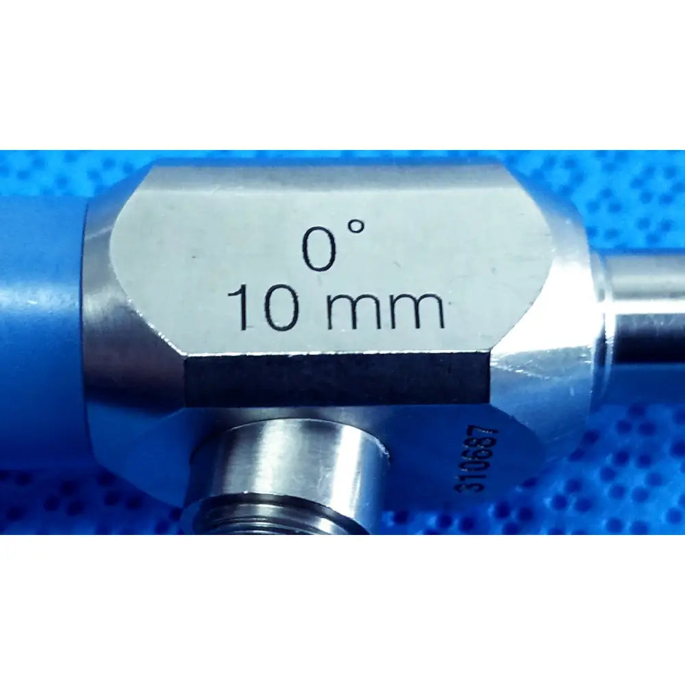 Silver metallic autoclavable laparoscope calibration gauge engraved 0° 10mm for reuse medical precision measurement