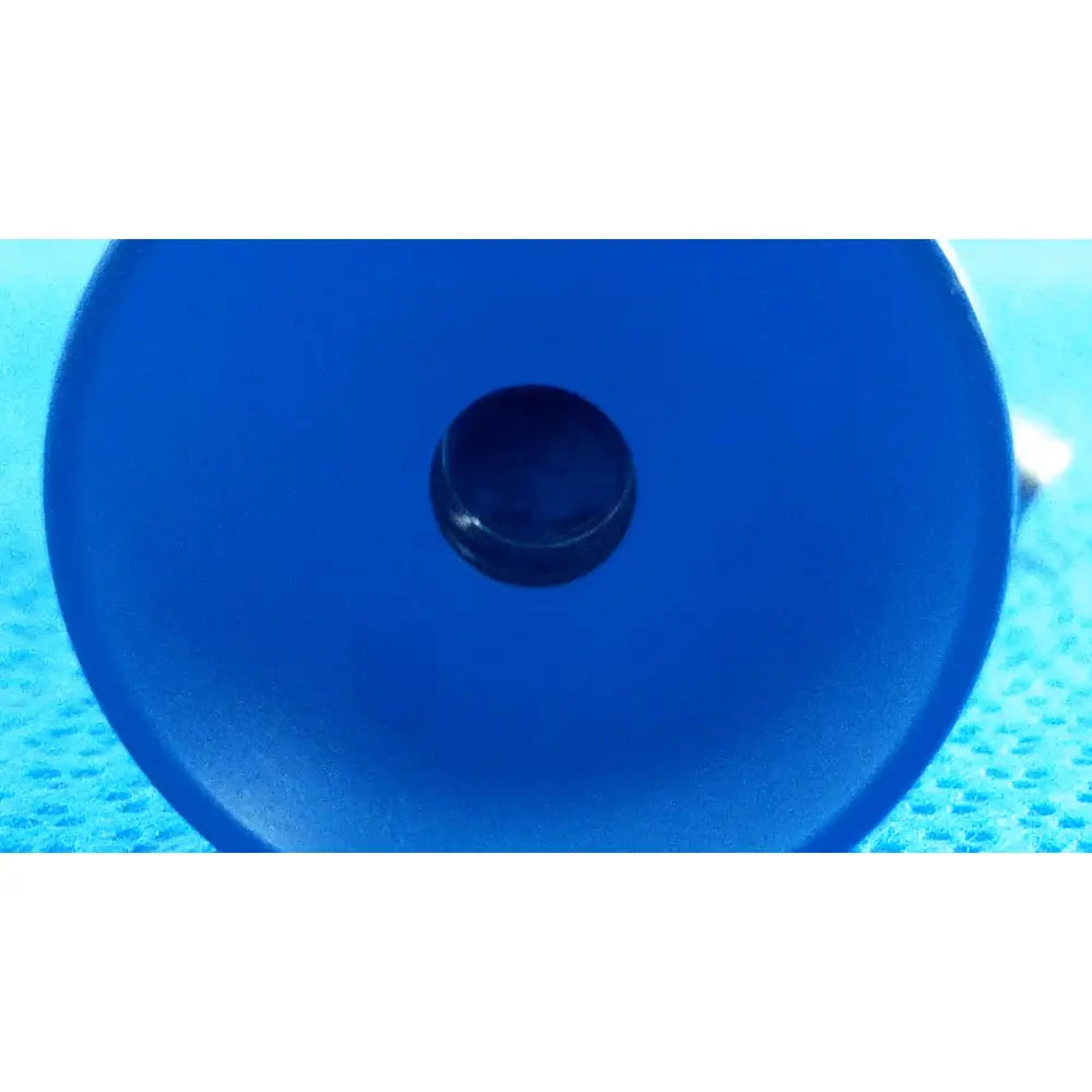 Blue plastic lid with central black indentation on the back side of stryker 10mm 0° autoclavable laparoscope reuse medical tool