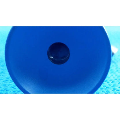 Blue plastic lid with central black indentation on the back side of stryker 10mm 0° autoclavable laparoscope reuse medical tool