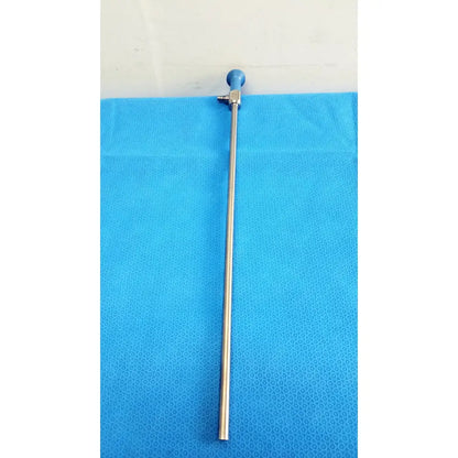 Silver surgical laryngoscope with blue spherical handle featuring stryker 10mm 0° autoclavable laparoscope endoscope design